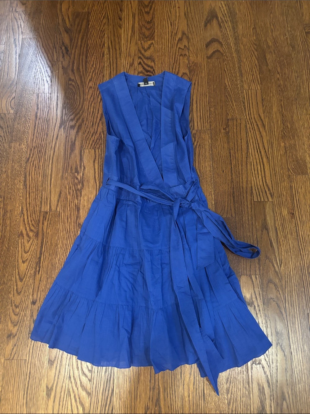 Banana Republic Royal Blue Sleeveless Wrap Midi Dress
